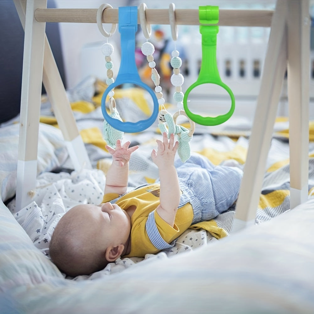 1pc Baby Crib Pull Rings Colorful Toddler Walk Rings