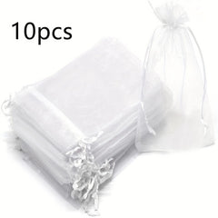 10pcs High Density Mesh Gift Bag - Bundle for Christmas Halloween Gifts