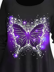  Glitter Butterfly High Rise Skinny Leggings
