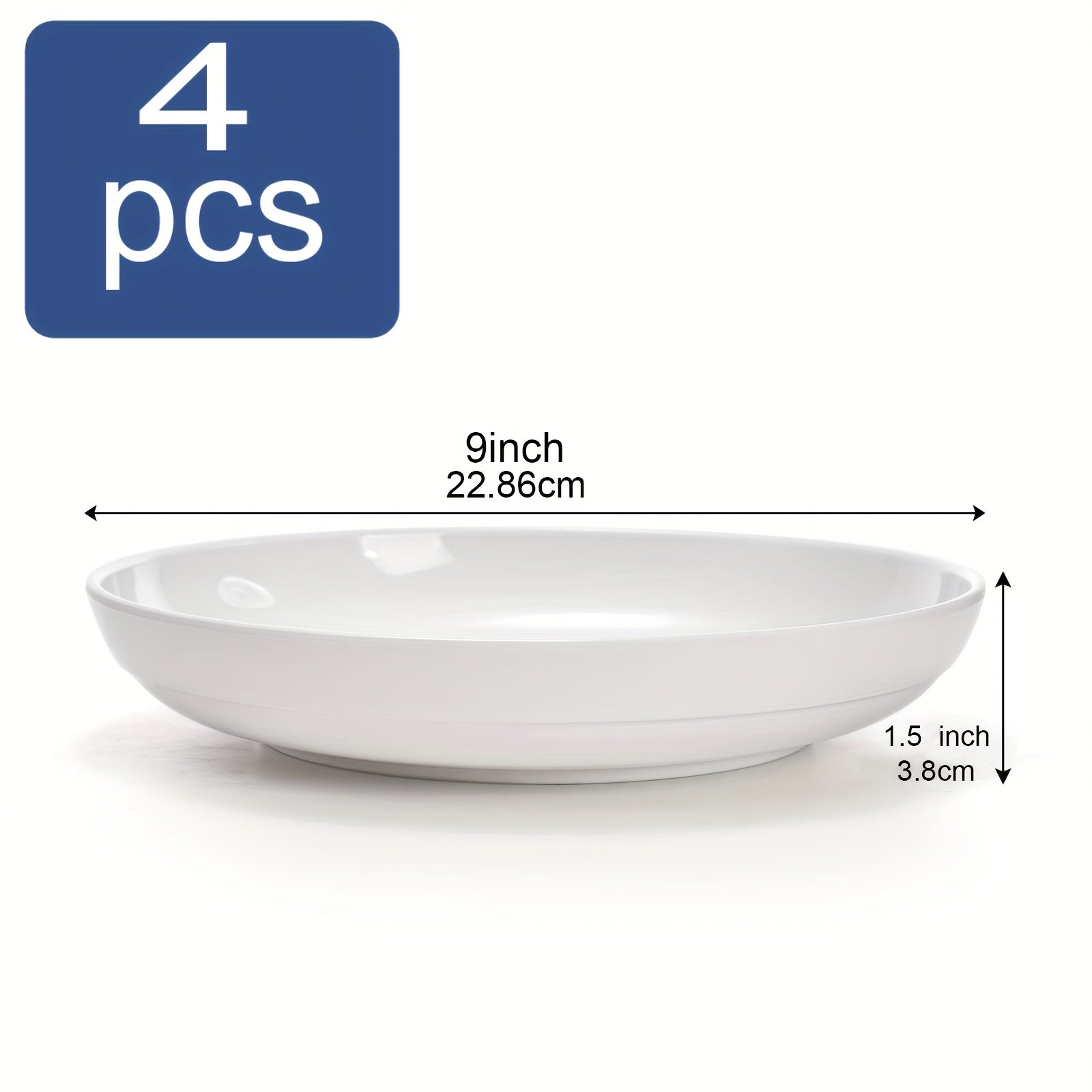 4pcs 24oz Porcelain Pasta Bowls Microwave & Dishwasher Safe