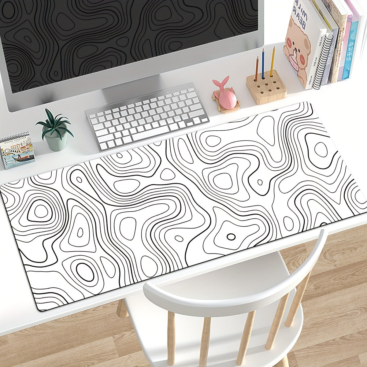 Abstract Line Large Gaming E-sports Mouse Pad - Oversized Extended Desk Mat