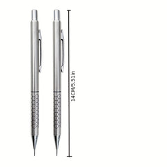7pcs Metal Mech Pencil Set 0.5 0.7 0.9mm Students Writing Art Drawing