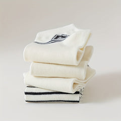 8 Pairs Letter & Stripe Print Socks for Women