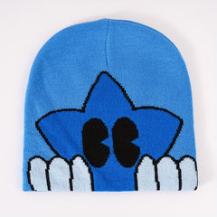 Pentagram Jacquard Y2K Beanie Anime Unisex Skull Cap