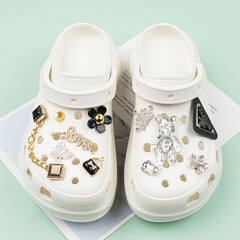 11 Pcs Bling Punk Goth Shoe Charms For Clog Slippers Party Favor