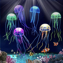 Glowing Jellyfish Ornaments for Aquariums