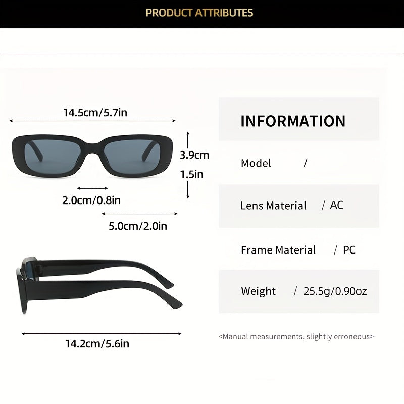 Y2K Square Sunglasses Beach Party Club UV400