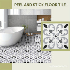 10pcs Peel And Stick Vinyl Floor Tile Sticker - Waterproof & Heat Resistant