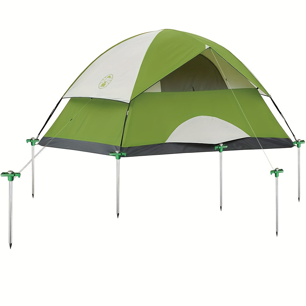 10pcs Stainless Steel Tent Ground Nails with Ropes & Stopper