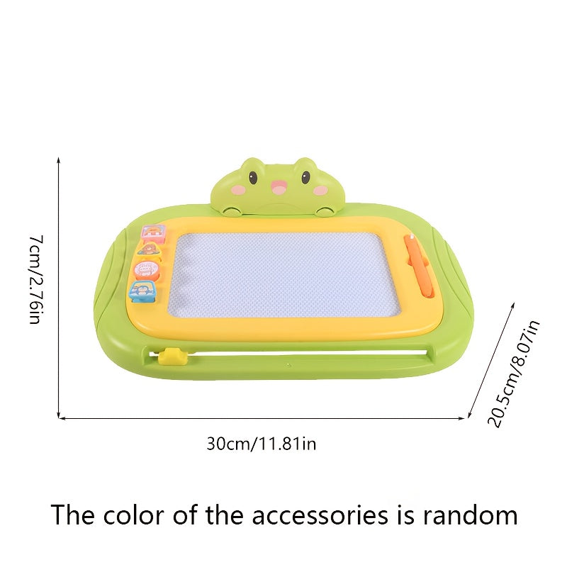 Kids' Cartoon Drawing Board with Stamps & Pen Pink Green