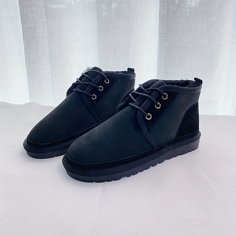 Men's Winter Thermal Snow Boots with Fuzzy Lining