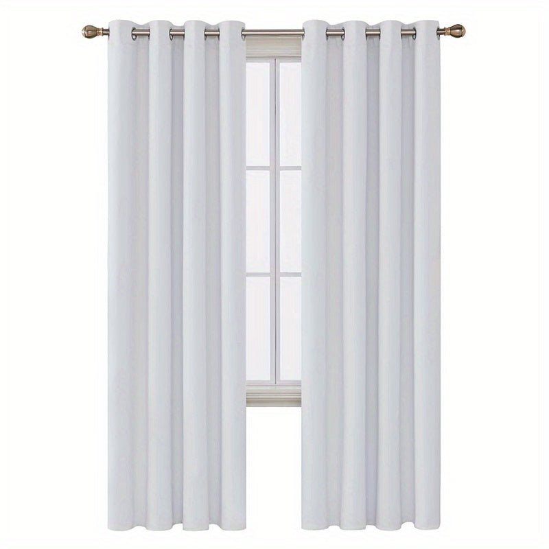 Blackout Curtain Solid Black 1 Panel Thermal Insulated Grommet Top for Bedroom