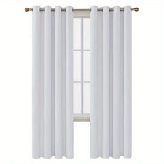 Blackout Curtain Solid Black 1 Panel Thermal Insulated Grommet Top for Bedroom