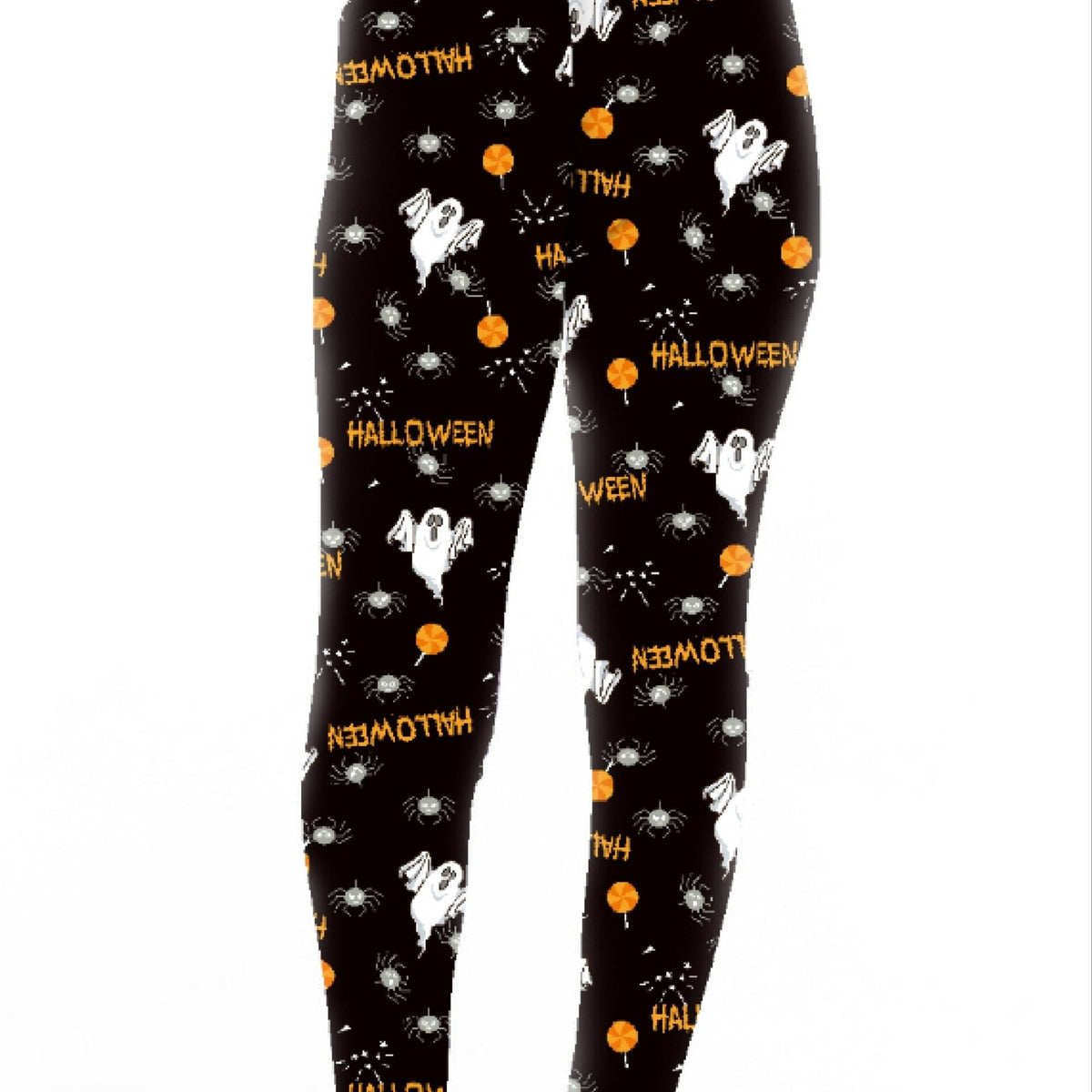  Allover Ghost & Slogan Print High Rise Leggings