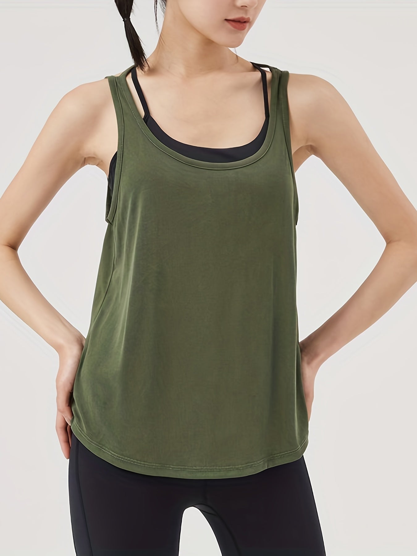 Backless Yoga Sports Tank Top Breathable Loose Top
