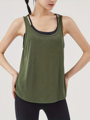 Backless Yoga Sports Tank Top Breathable Loose Top