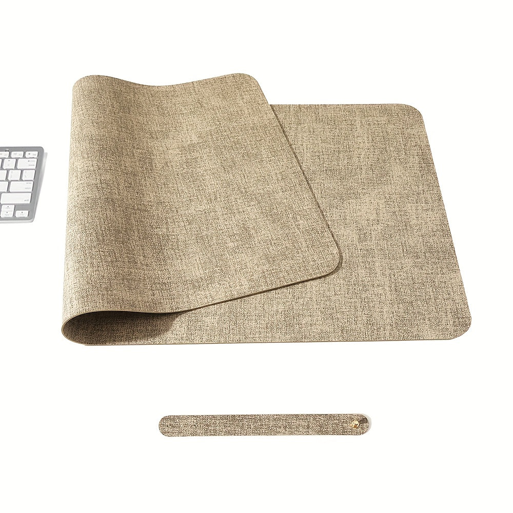Faux Leather Desk Pad Non-slip Protective Cover Mouse Pad Waterproof Writing Pad