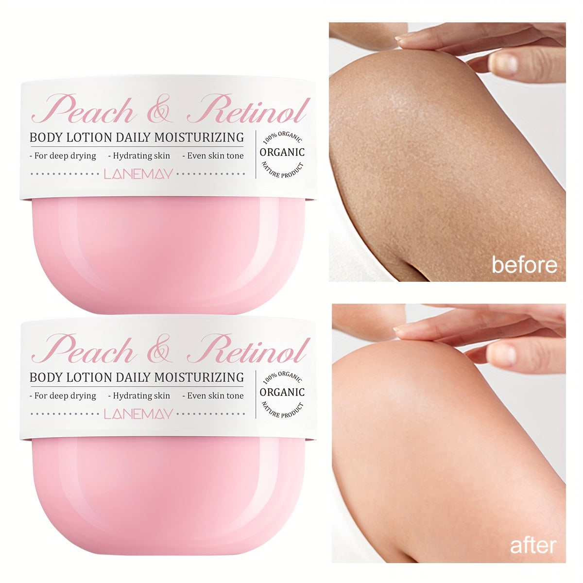 Peach Body Lotion with Retinol & Coconut Cream