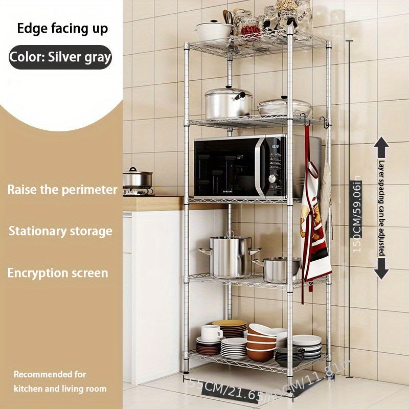 Heavy Duty 5 Layer Kitchen Storage Rack with Adjustable Shelves
