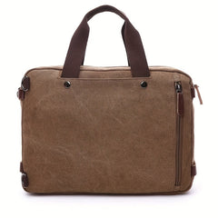 Canvas Laptop Bag With Laptop Compartment & Adjustable Strap