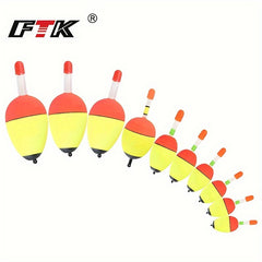 FTK 5pcs Lightweight Fishing Floats Eye-catching Bobbers Fishing Accessories