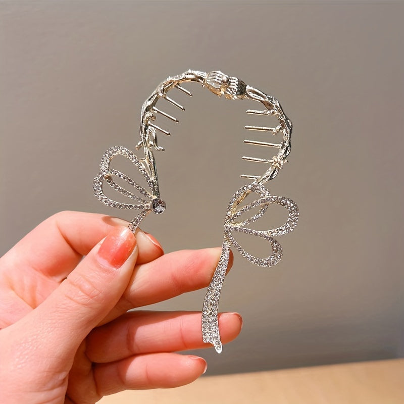 Rhinestone Banana Clip Hair Claw Ponytail Holder Head Jewelry Hair Accessories