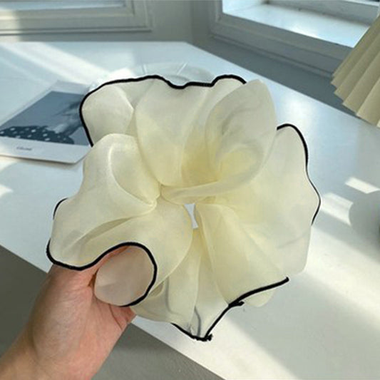 Two Tone Mesh Scrunchie Hair Tie For Women Girl