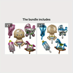 5pcs Birthday Mini Cartoon Balloon Set