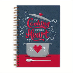Cooking is a Work of Heart Notebook 13 97x21 08cm Dotted Lines 50 Pages