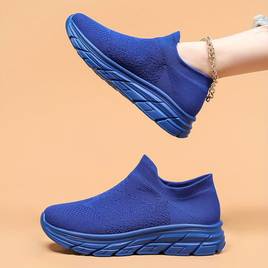 Solid Mesh Breathable Woven Casual Shoes Soft Comfortable Shock Absorption