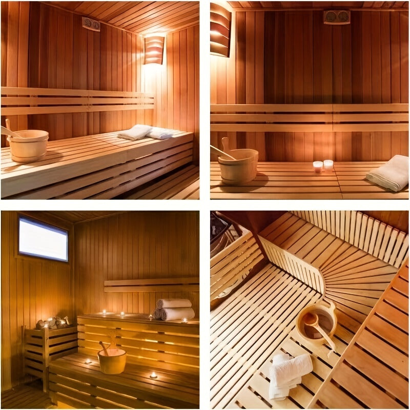 Cedar Sauna Bucket & Ladle Set, Plastic Liner, Spa Accessory