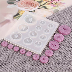 5 Sizes Button Resin Silicone Molds 10 12 15 20 25mm Round Shape Moulds