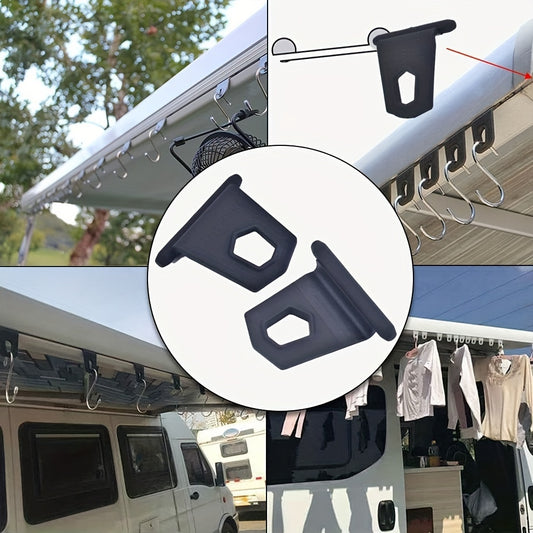 12pcs RV Awning Hook Hanger Storage Rack Portable Snap Buckles