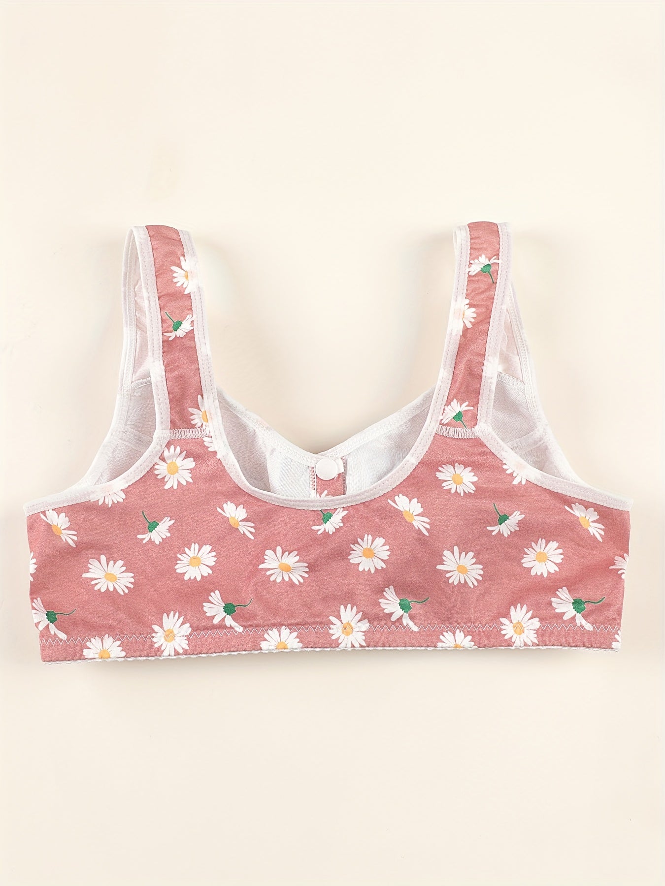 Floral Print Wireless Push Up Bra