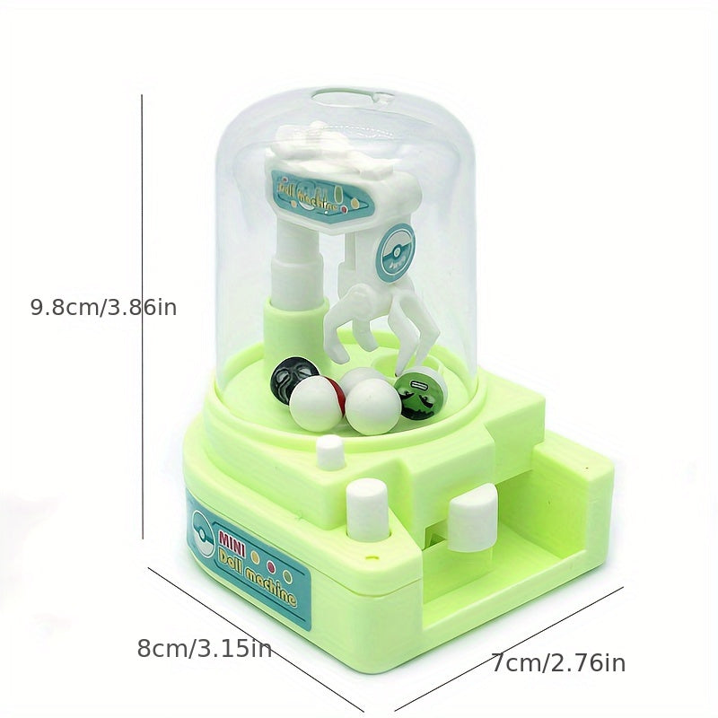 Mini Doll Machine Claw Grabbing Toy Puzzle Gift Set Improve Hands on Ability