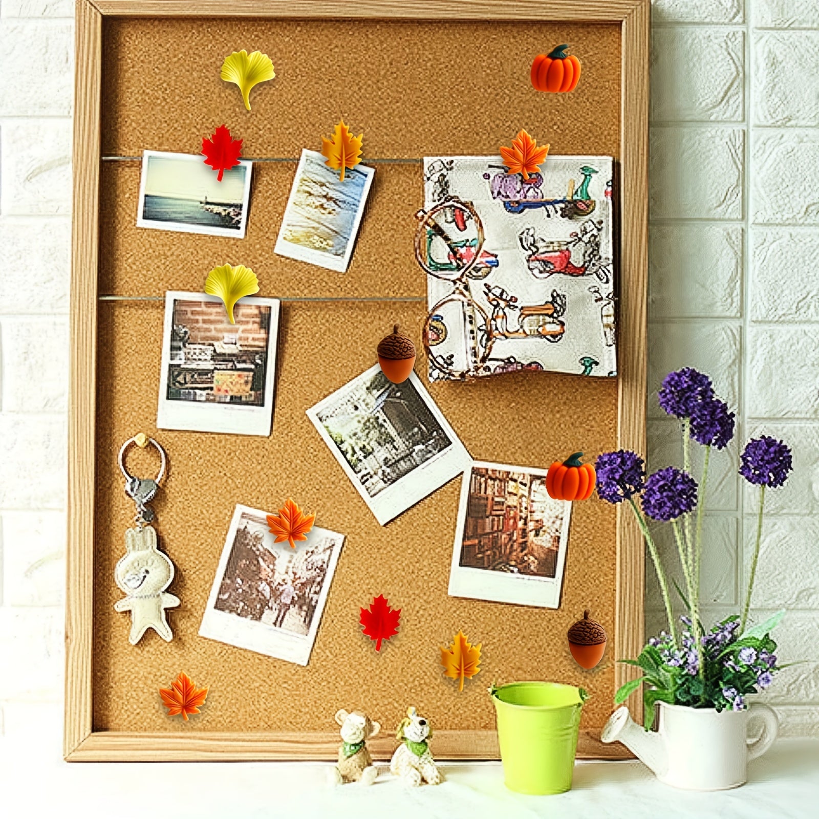 40pcs Fall Push Pins Decor for Cork Board