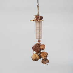 Wooden Gnawing Skewers Cuttlefish Bone Teething Toys for Pet Birds