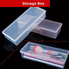 Plastic Nail Art Tool Storage Box, Small Rectangular Case