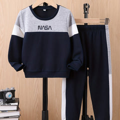 Block Letter Graphic Boys Sweatshirt & Sweatpants Set