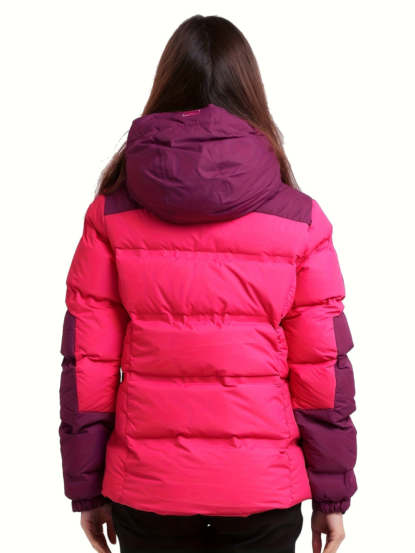 Women's Winter Hooded Puffer Coat - Thermal Sports Coat