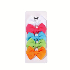 5pcs Bow Hair Clips for Baby Girls