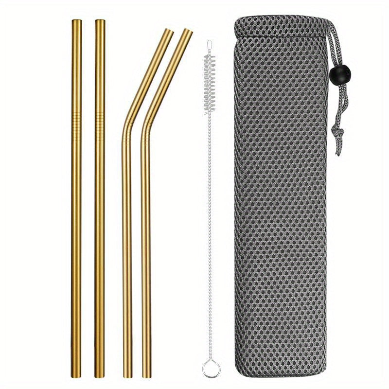 Sturdy Stainless Steel Reusable Metal Drinking Straws