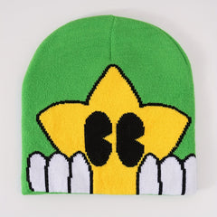 Pentagram Jacquard Y2K Beanie Anime Unisex Skull Cap
