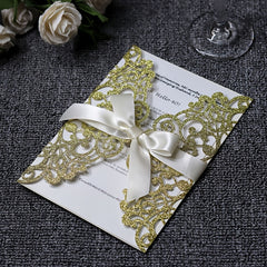 10pcs Laser Cut Invitation Cards for Weddings Birthdays Events Vintage Postcards