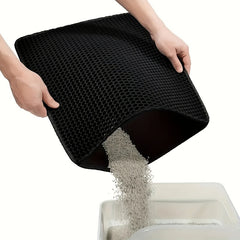 2-Layer Cat Litter Mat Waterproof Leak Proof Indoor Toilet Mat