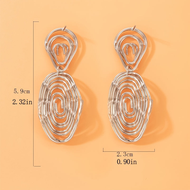 Geometric Bohemian Spiral Earrings Fine Jewelry Gift