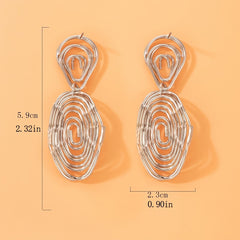 Geometric Bohemian Spiral Earrings Fine Jewelry Gift