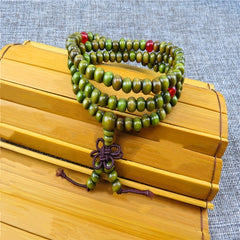 Sandalwood 108 Buddha Bead Bracelet Wooden Bead Bracelet