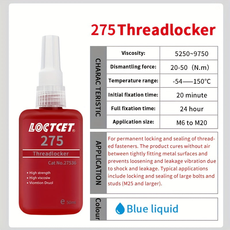 High Strength Thread Locking Agent Dirt Resistant Glue