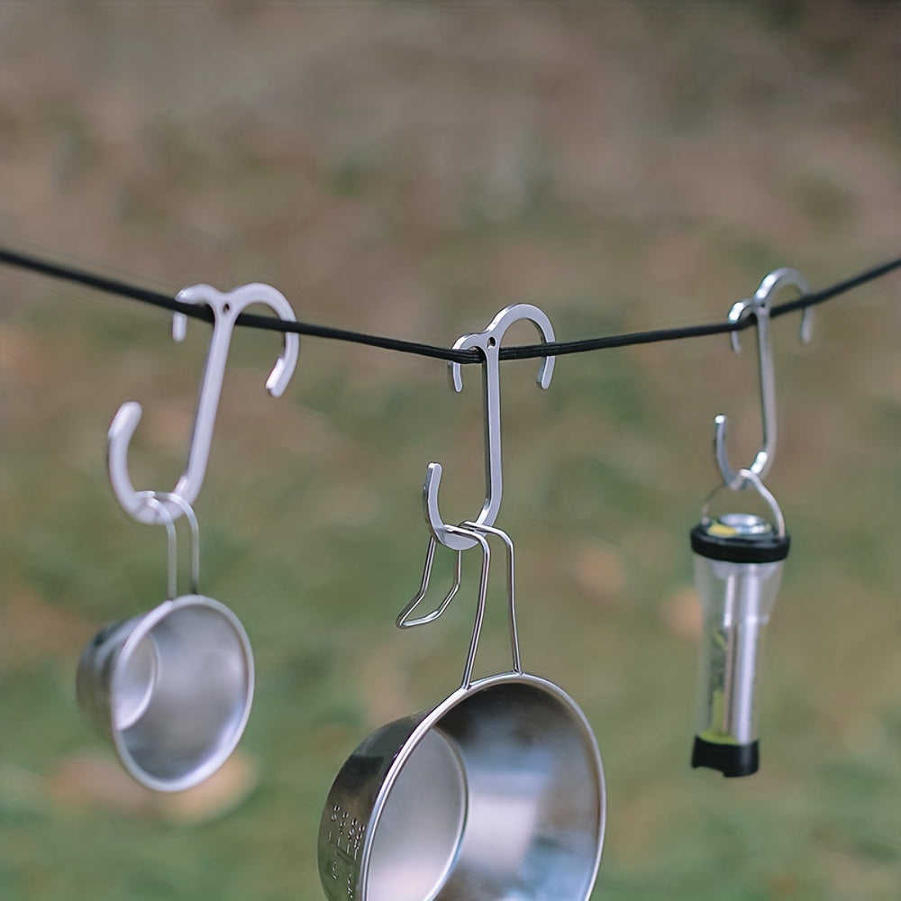 2pcs Stainless Steel S Hook Lightweight Camping Accessories